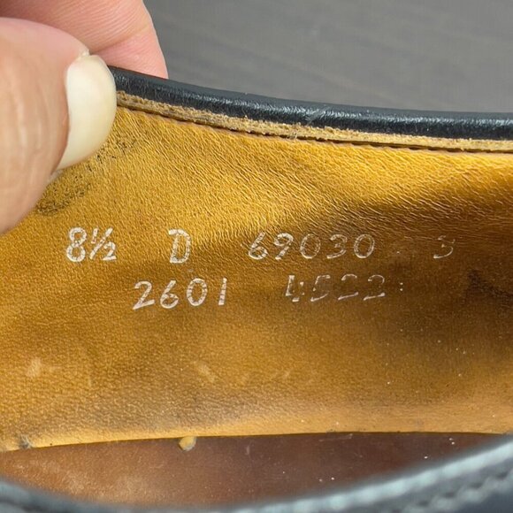 Allen Edmonds Bradley Black Leather Split Toe Derby Dress Show Size 8.5 - Picture 8 of 8